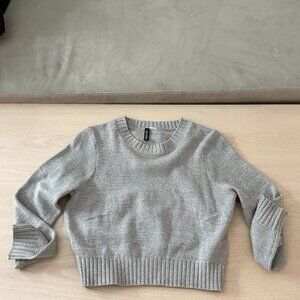 H&M Women's Grey and Green Sweatshirt